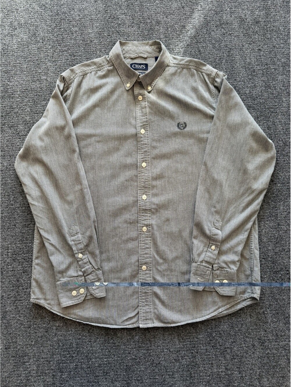 Chaps Men's Long Sleeve Button-Down. Custom Fit. Large